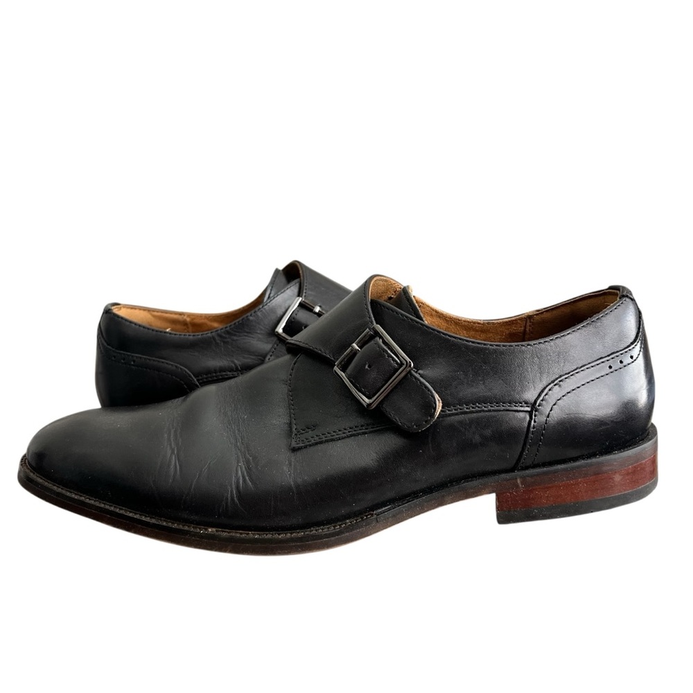 Florsheim Shoes Men's 8.5M Sorrento‎ Plain Toe Single Monk Strap Leather Black